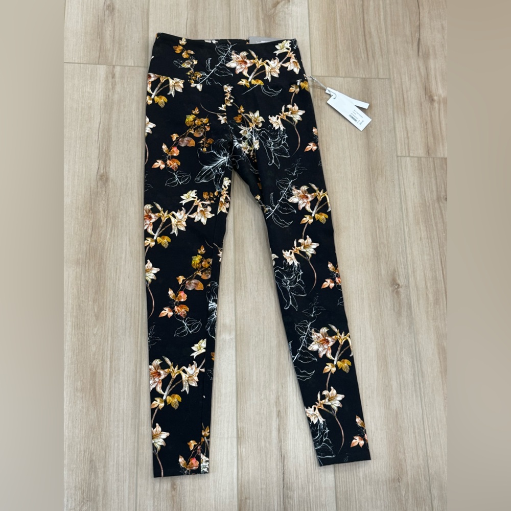 Soft Surroundings Jardinia Floral Leggings XS NWT Slim Stretch